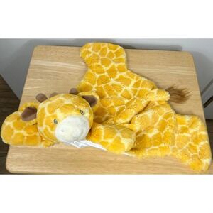 Baby GUND Huggybuddy Giraffe Tucker Lovey Security Blanket Satin Yellow Plush